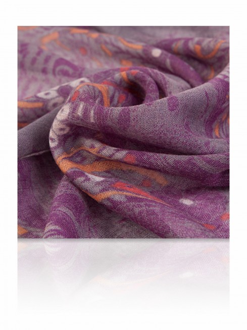 Палантин Женский ZW-TRIBAL/DEEP.PURPLE